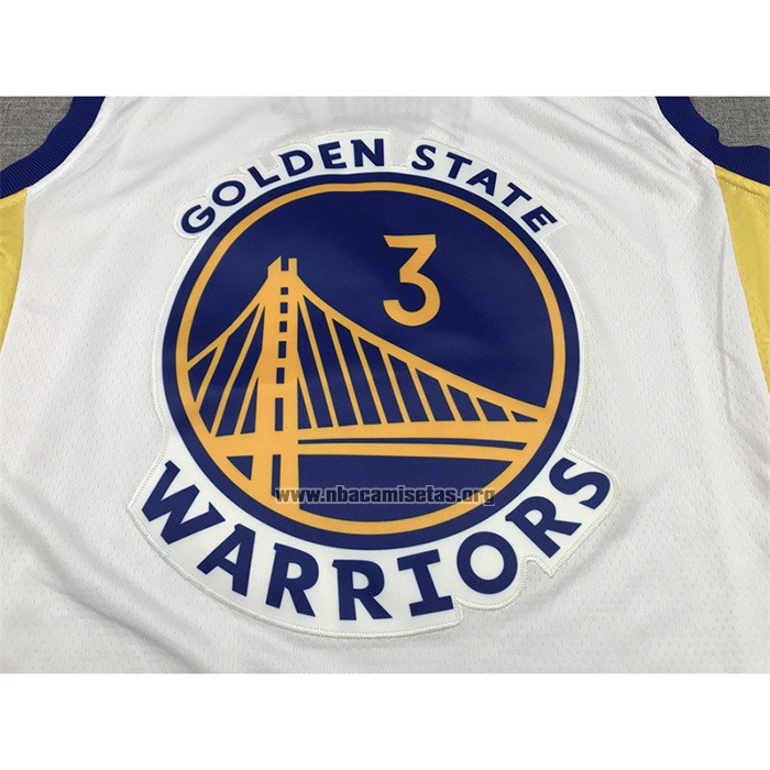 Camiseta Golden State Warriors Jordan Poole NO 3 Association Blanco